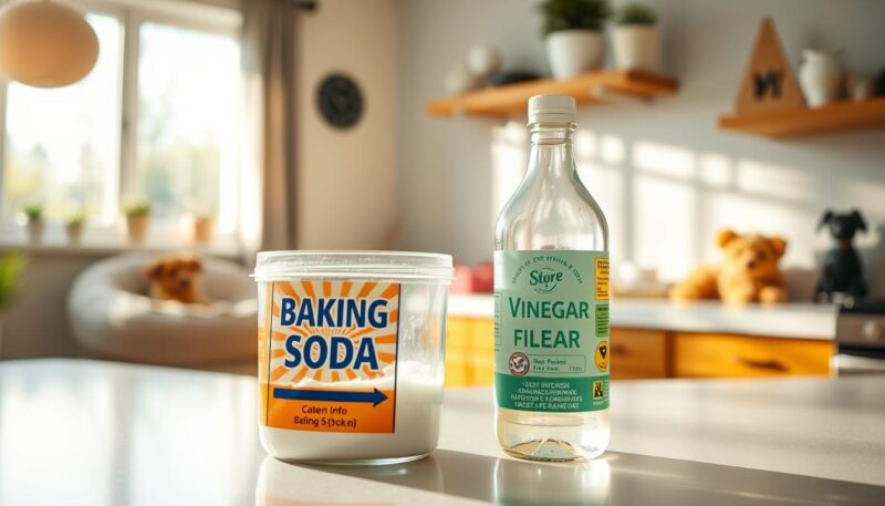 baking soda and vinegar for pet odors