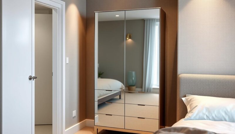 tall mirrored dresser